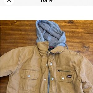 Dickies Brown Canvas Jacket with Gray Hood